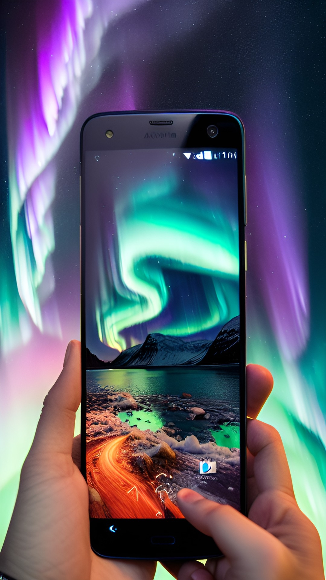 photographing the aurora with smartphone