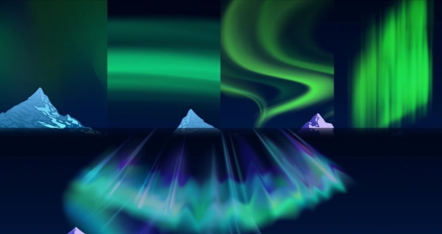northern lights shapes and types