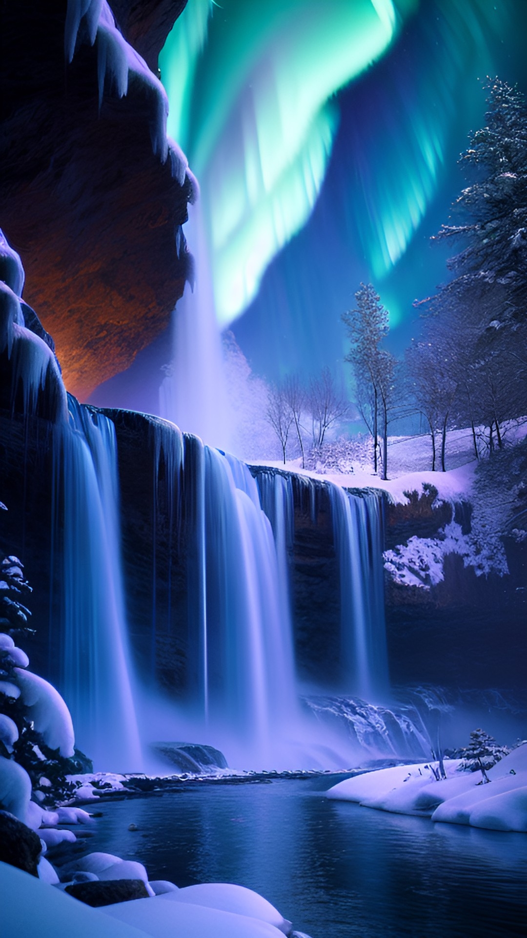 gullfoss waterfall iceland winter