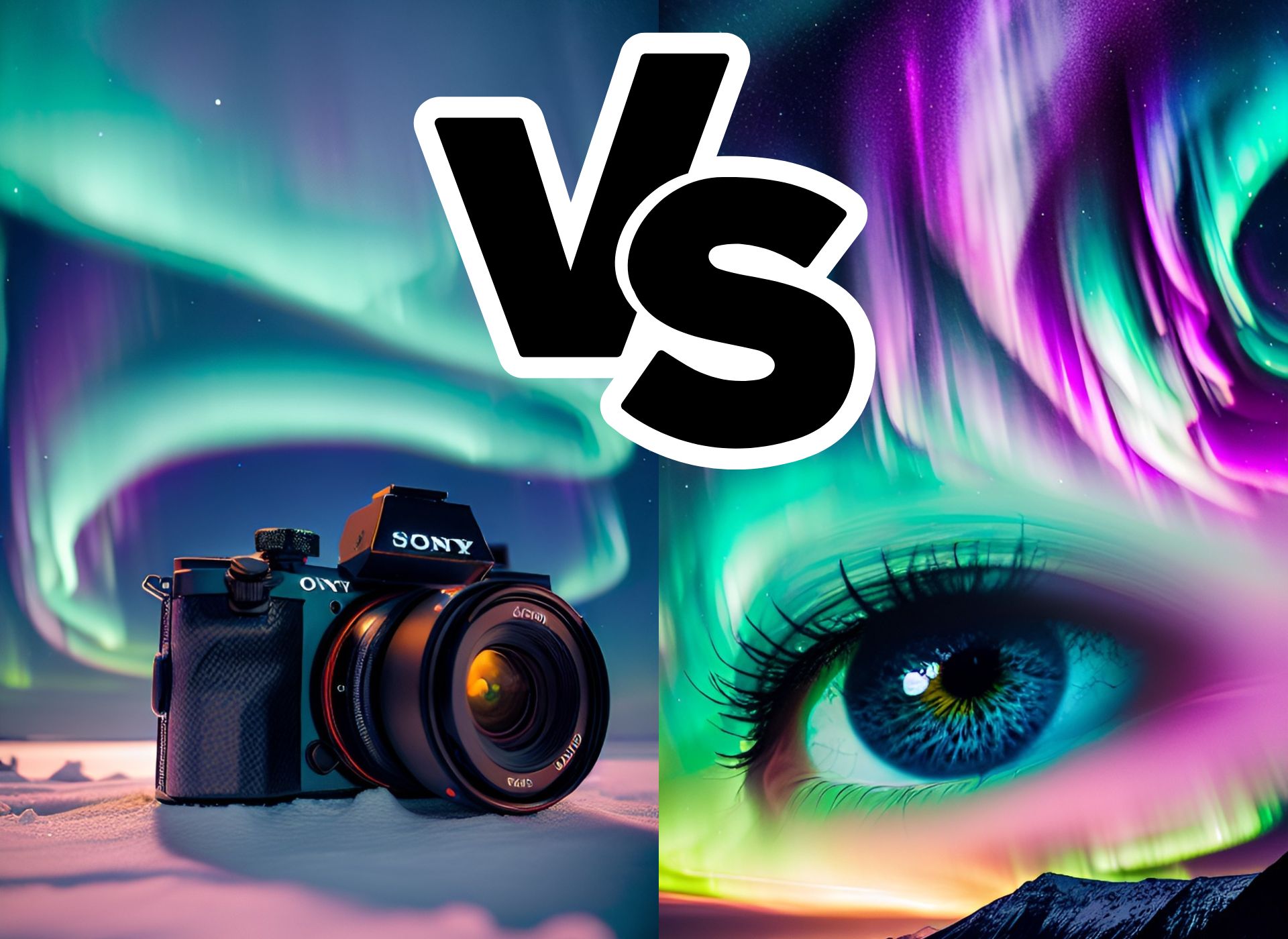 northern lights in reality how they look eye vs camera