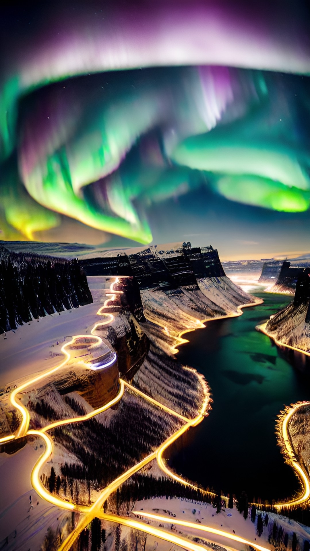 northern lights in yukon canada