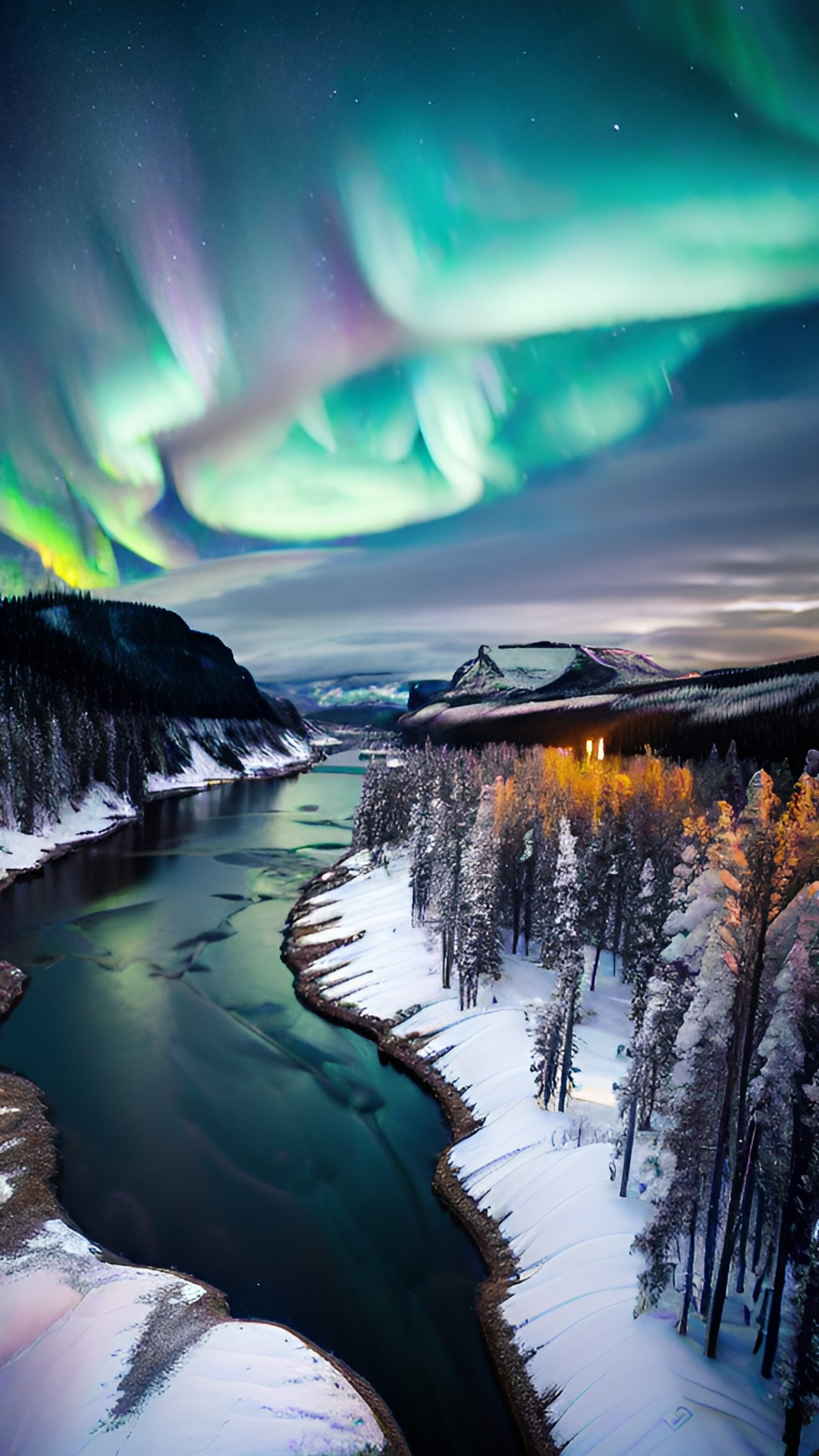 northern lights in yukon canada