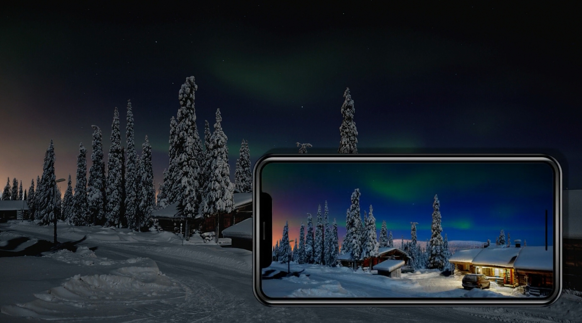 aurora borealis in reality by eye