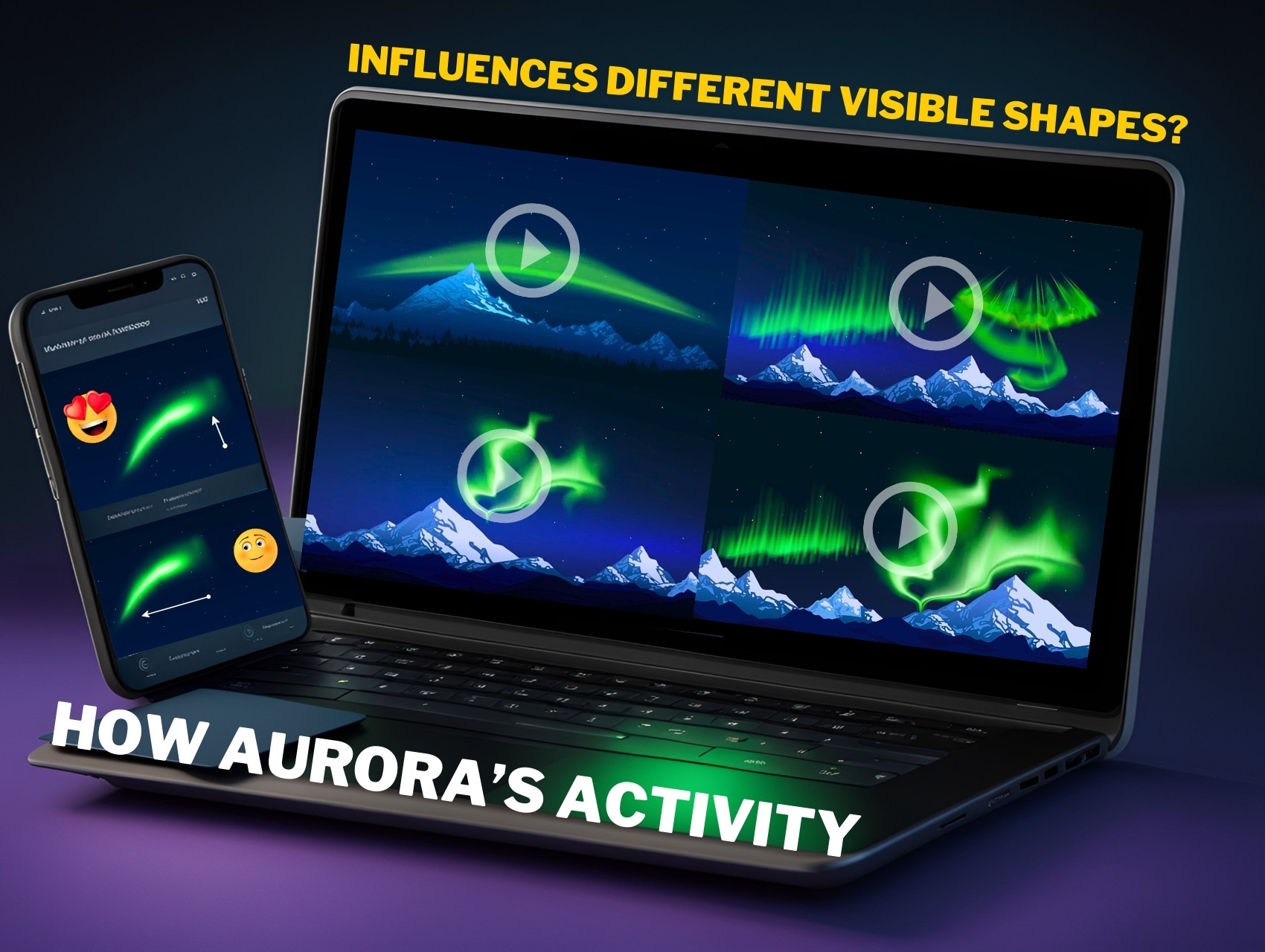 northern lights different shapes