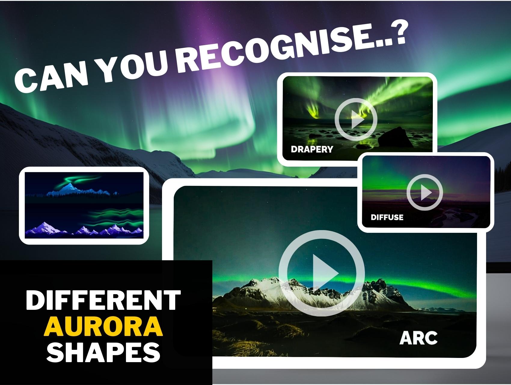 northern lights shapes
