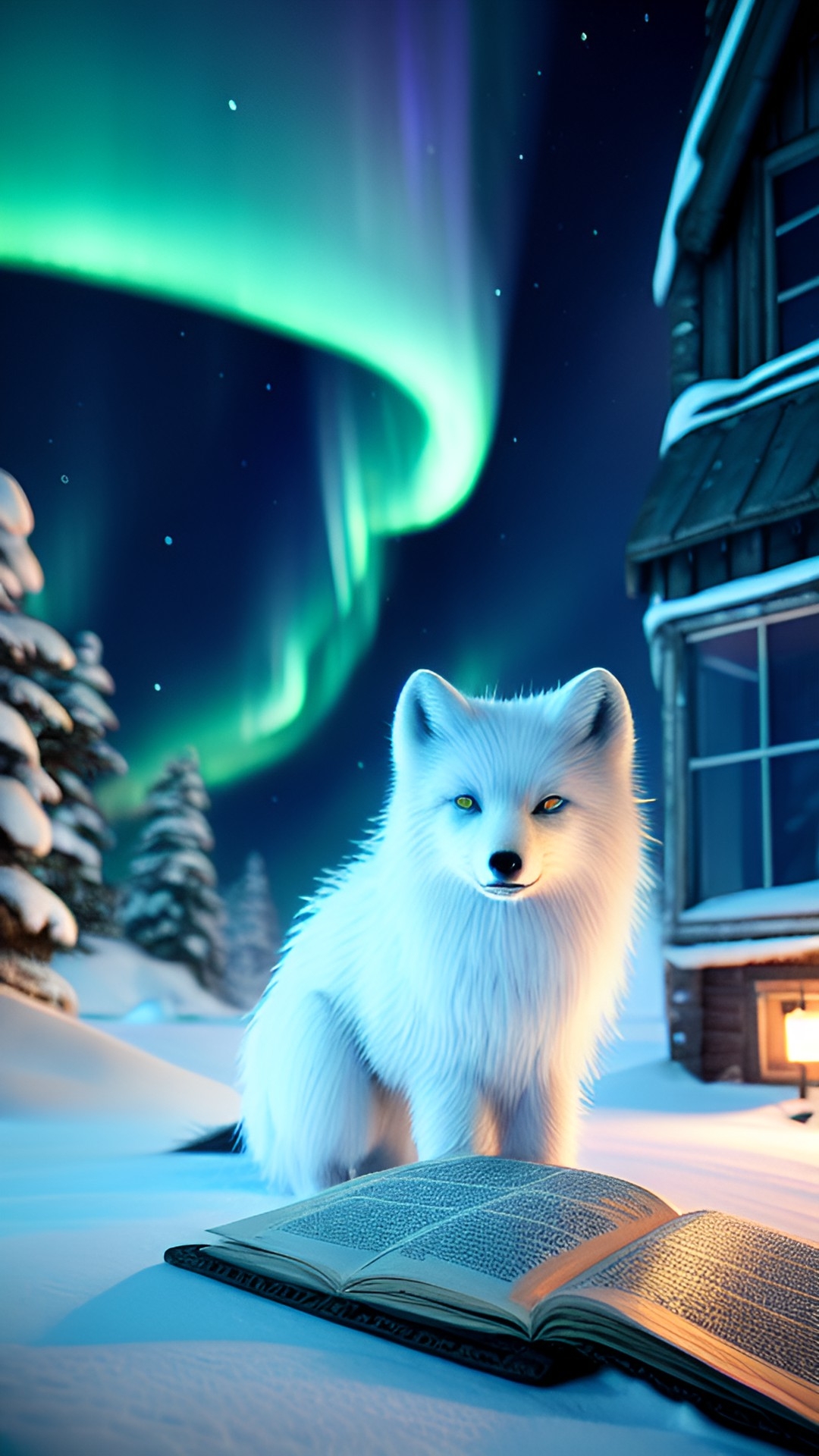 revontulet arctic fox aurora tale