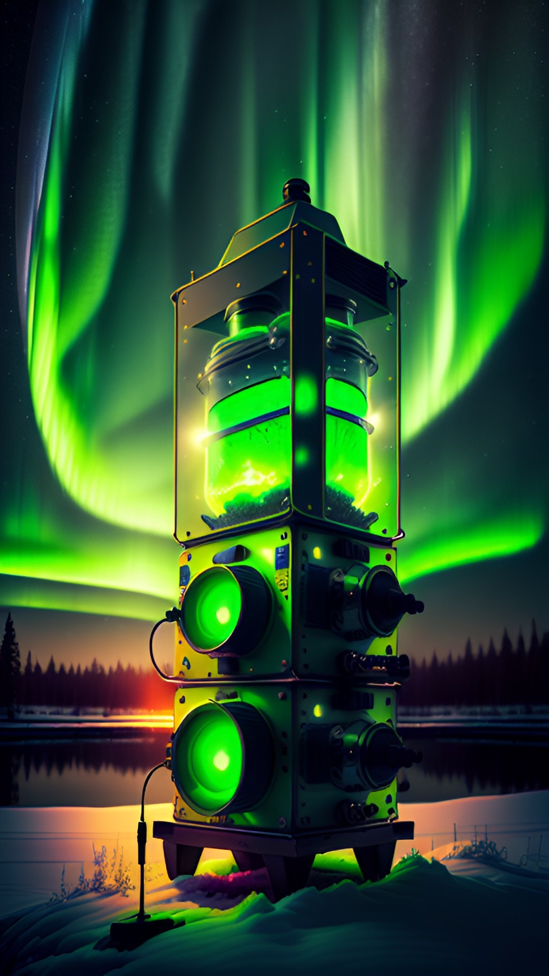 northern lights green