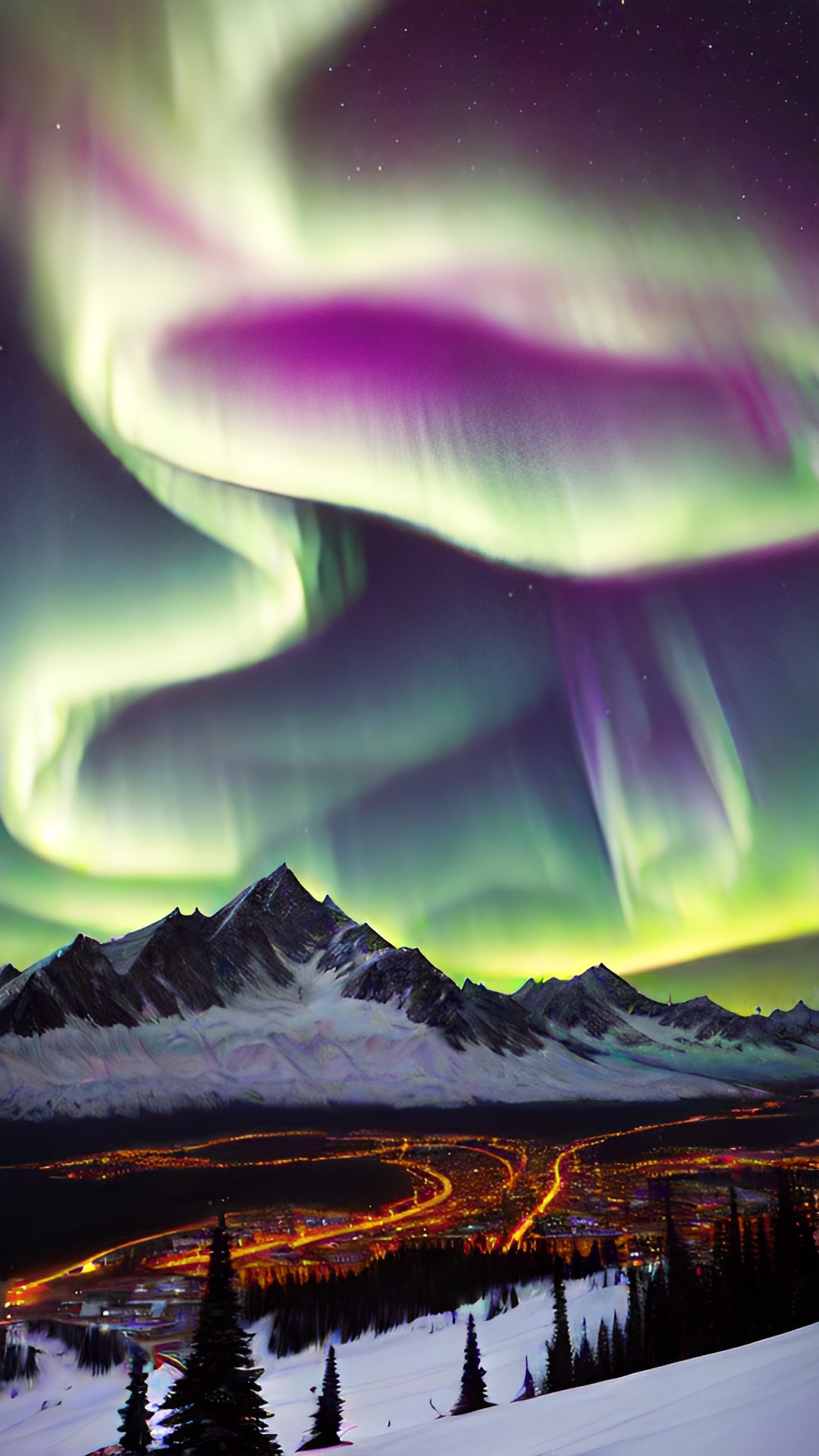 northern lights in anchorage alaska