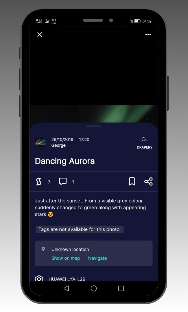 Aurora forecast Iceland App