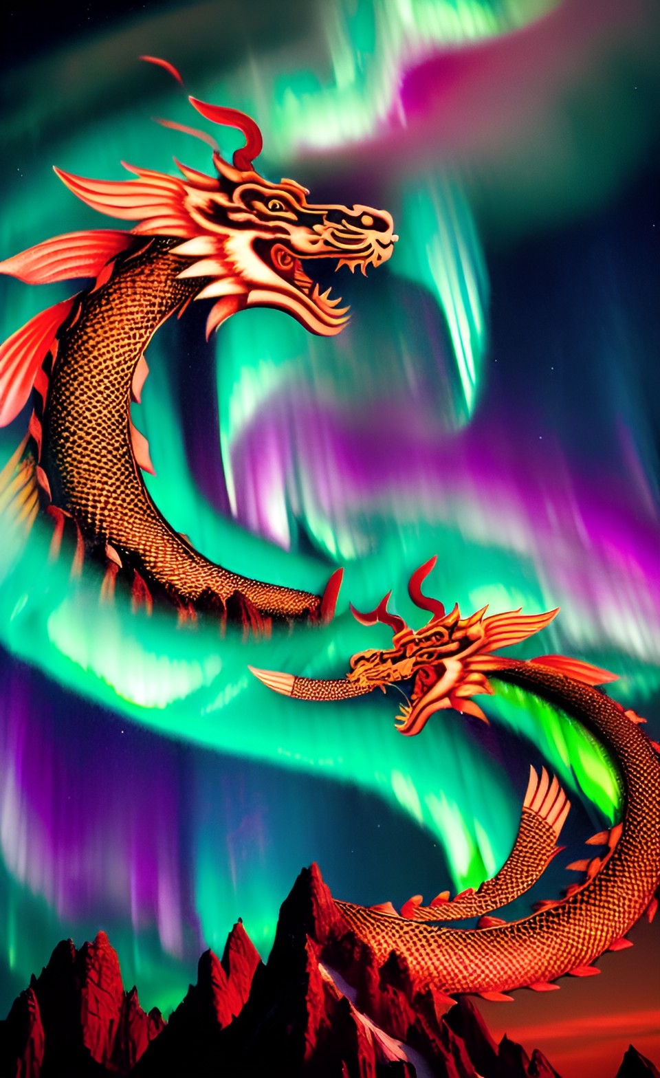 Northern Lights myth china dragon aurora