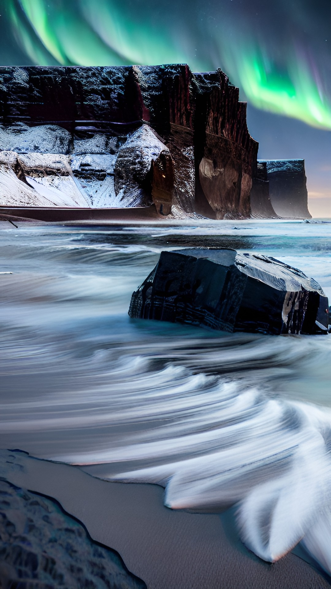black sand beach of iceland