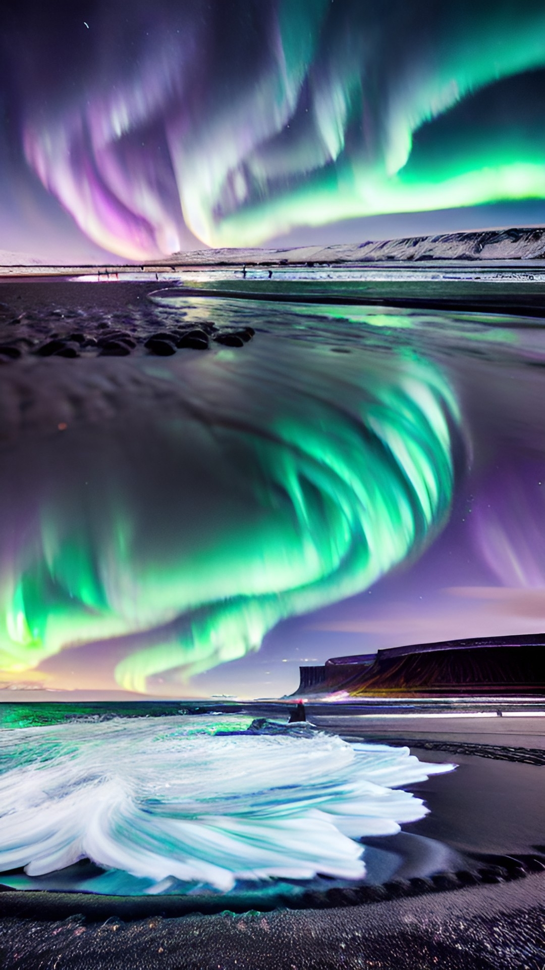 black sand beach of iceland