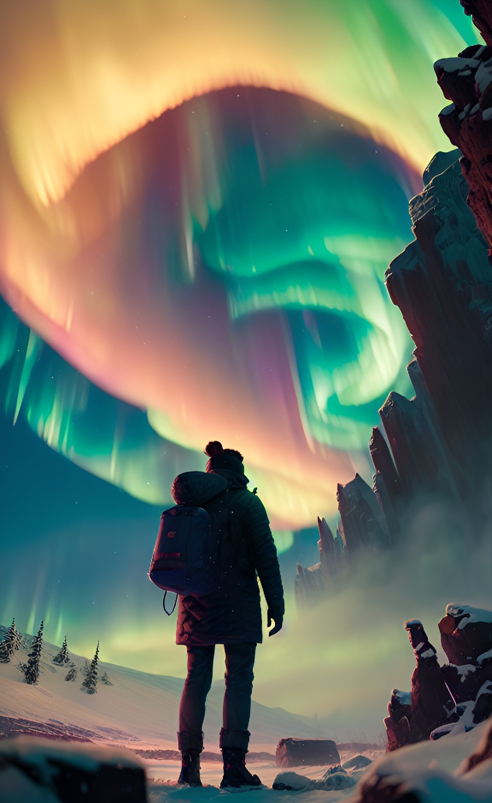 aurora chaser hunting northern lights